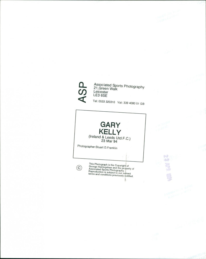Gary Kelly - Vintage Photograph