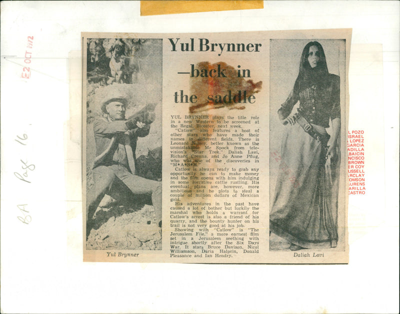 Yul Brynner - Vintage Photograph