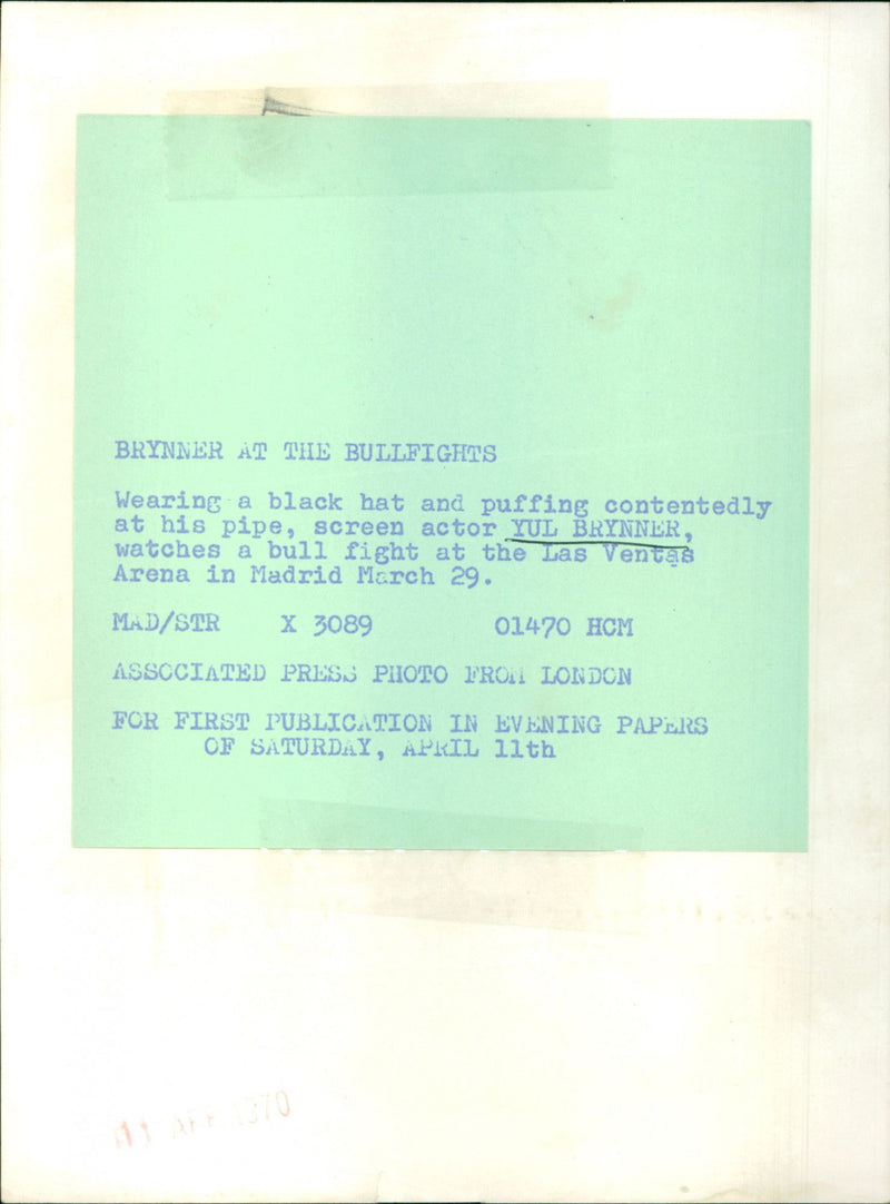 Yul Brynner - Vintage Photograph