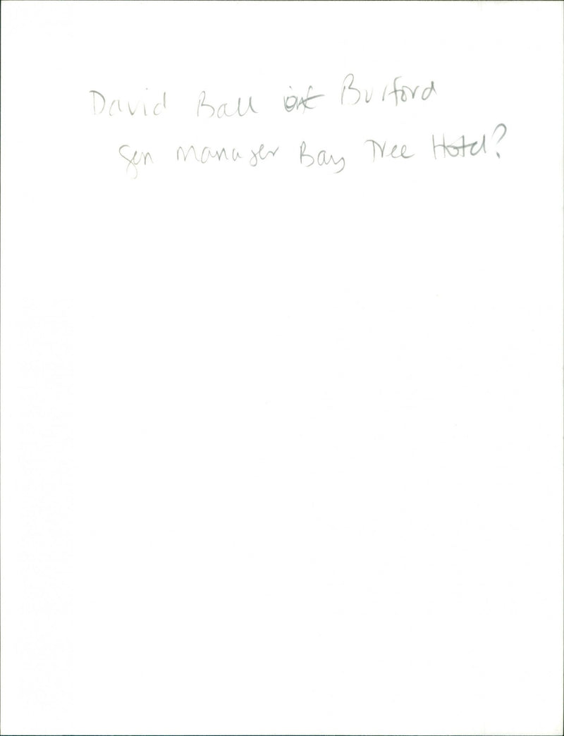 David Ball - Vintage Photograph