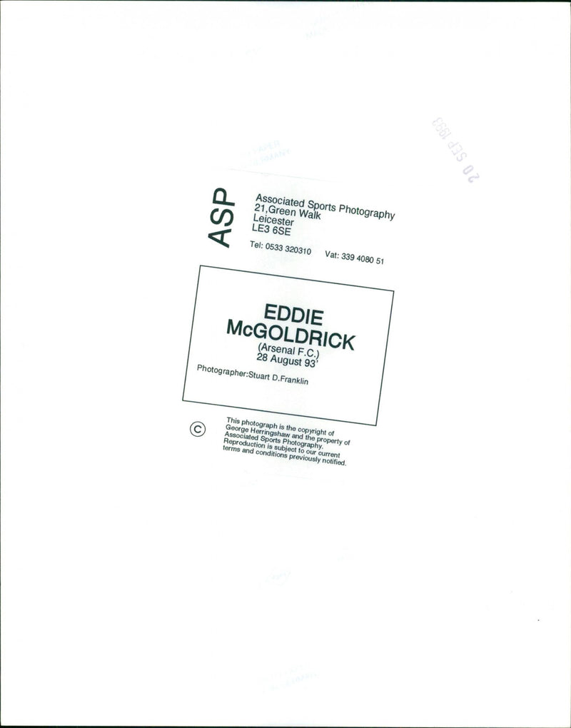 Eddie McGoldrick - Vintage Photograph
