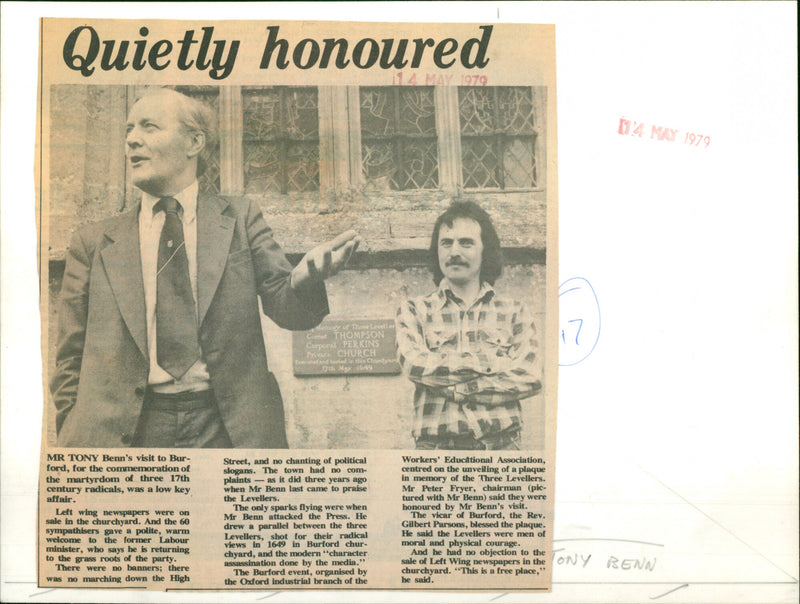Tony Benn - Vintage Photograph