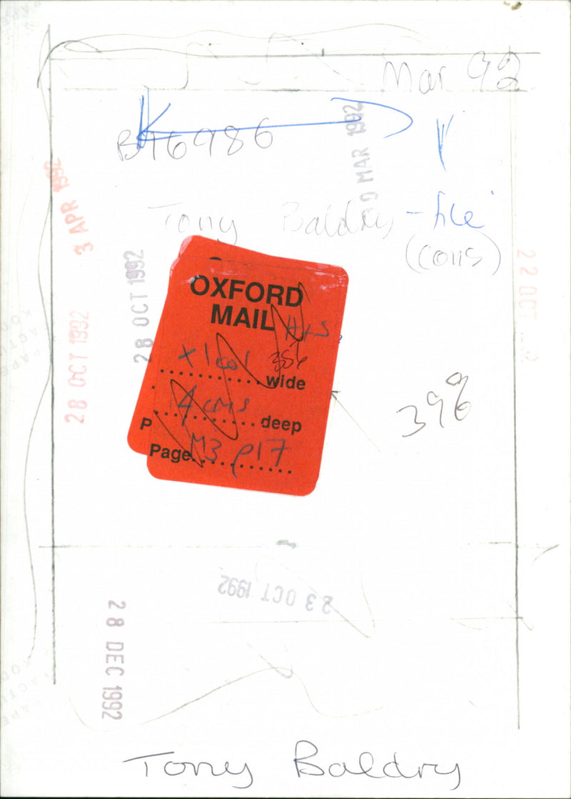 Tony Baldry MP - Vintage Photograph