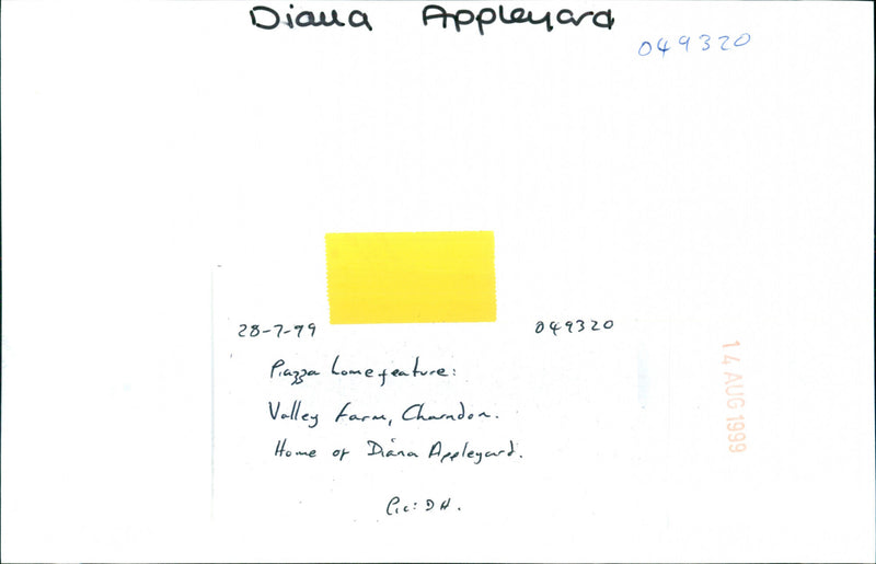 Diana Appleyard - Vintage Photograph