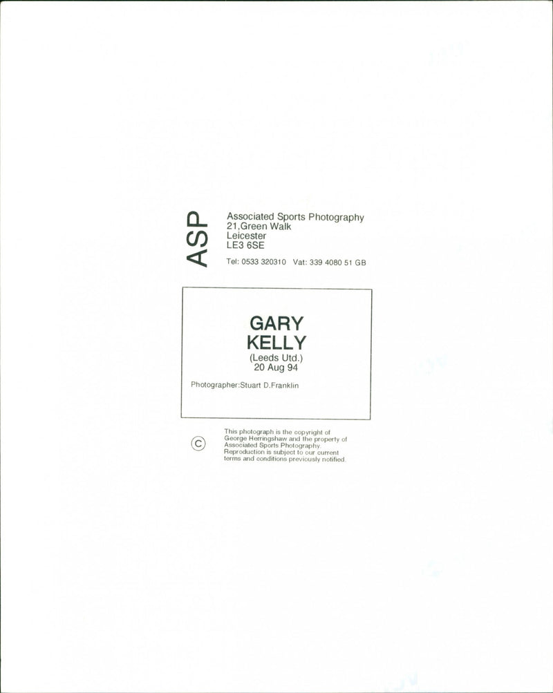 Gary Kelly - Vintage Photograph