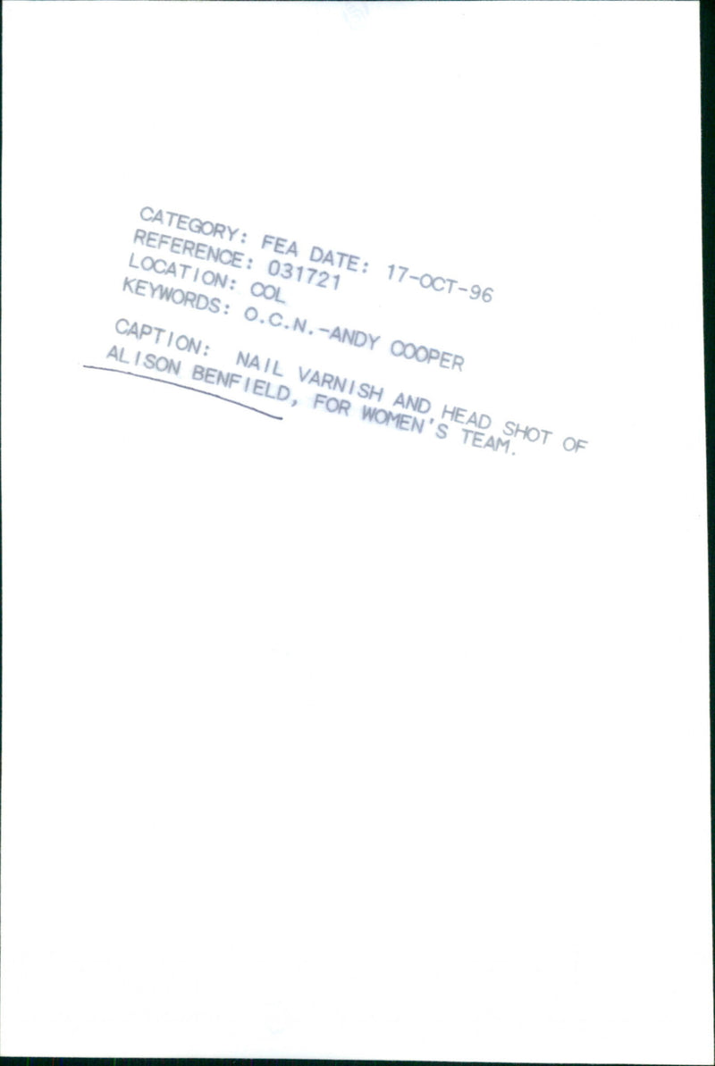 Alison Benfield - Vintage Photograph