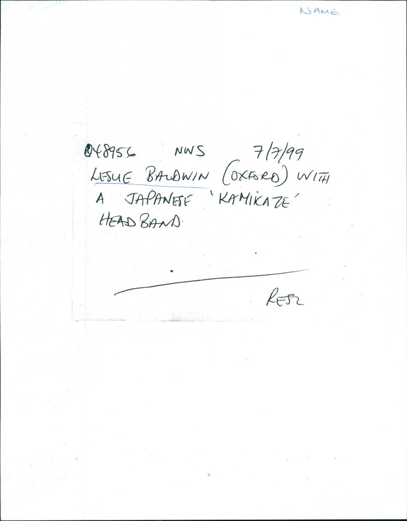 Leslie Baldwin - Vintage Photograph