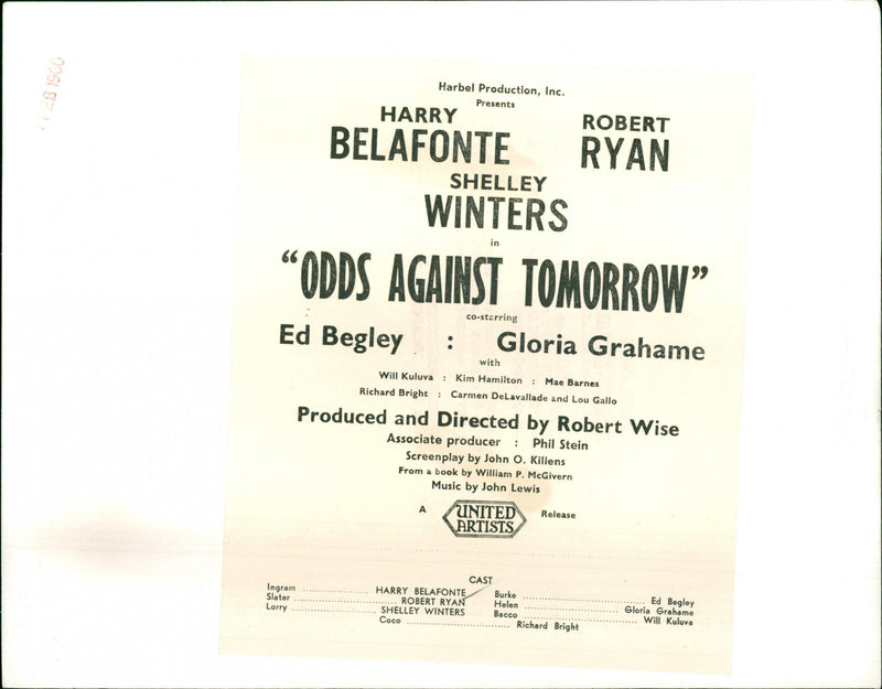 Harry Belafonte - Vintage Photograph