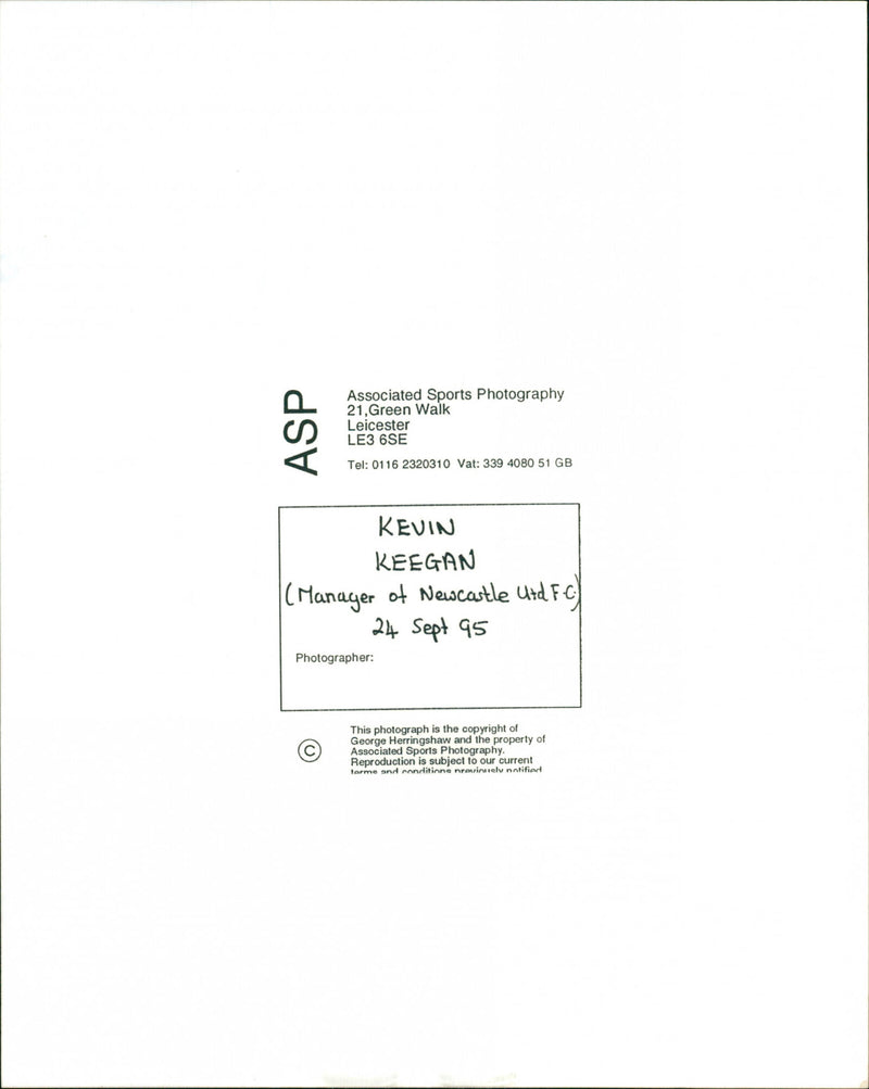 Kevin Keegan - Vintage Photograph