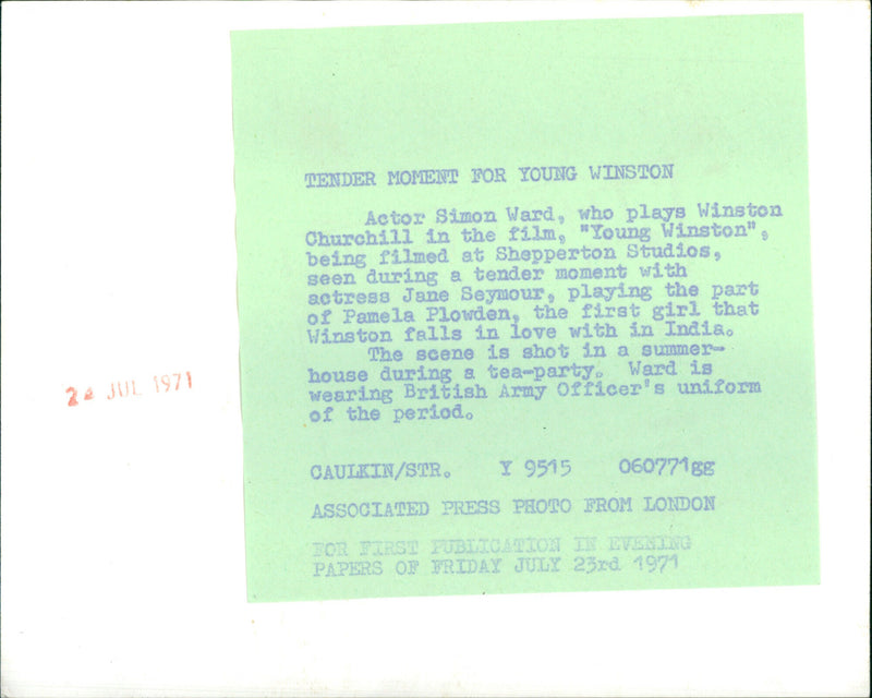 Simon Ward with Hane Seymour - Vintage Photograph