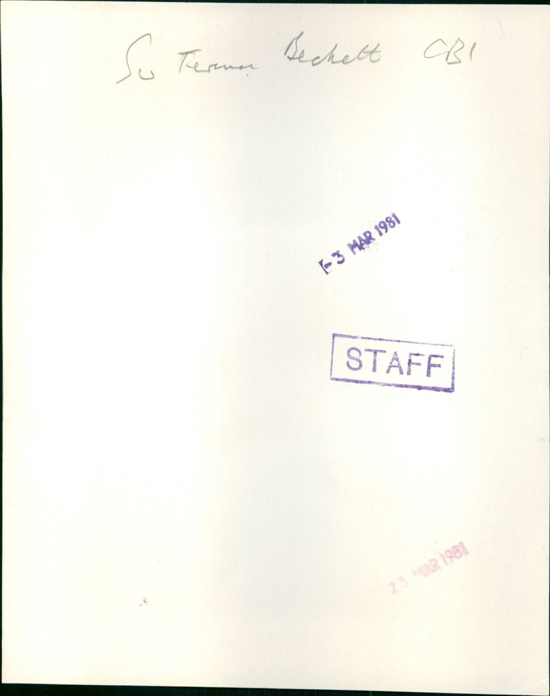 Terence Beckett - Vintage Photograph