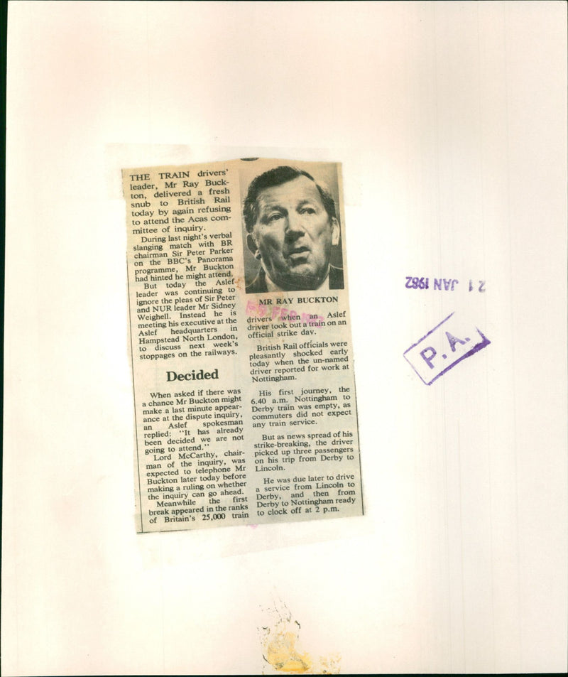 Ray Buckton - Vintage Photograph