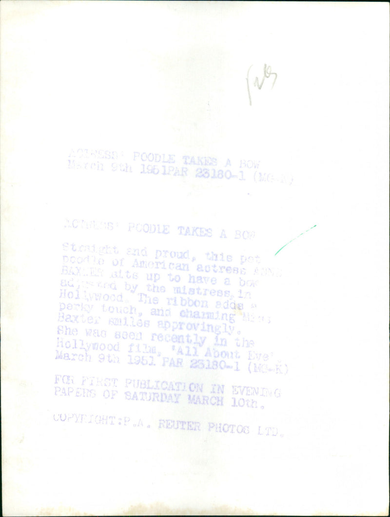 Anne Baxter - Vintage Photograph