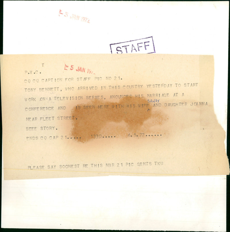 Tony Bennett - Vintage Photograph