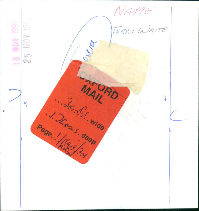 Terry Waite - Vintage Photograph