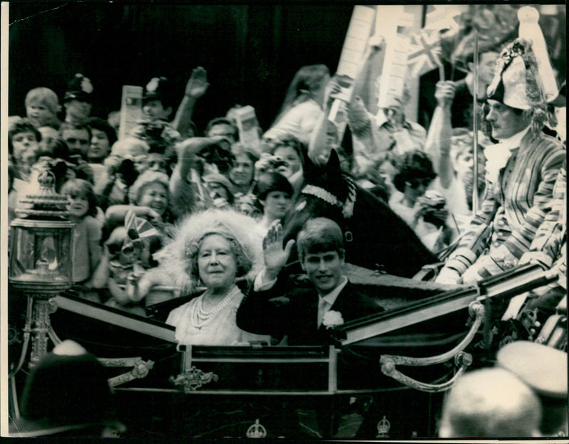 The Queen Mother and Prince Edward - Vintage Photograph