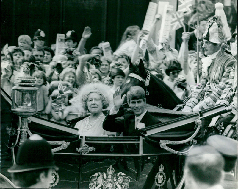 The Queen Mother and Prince Edward - Vintage Photograph