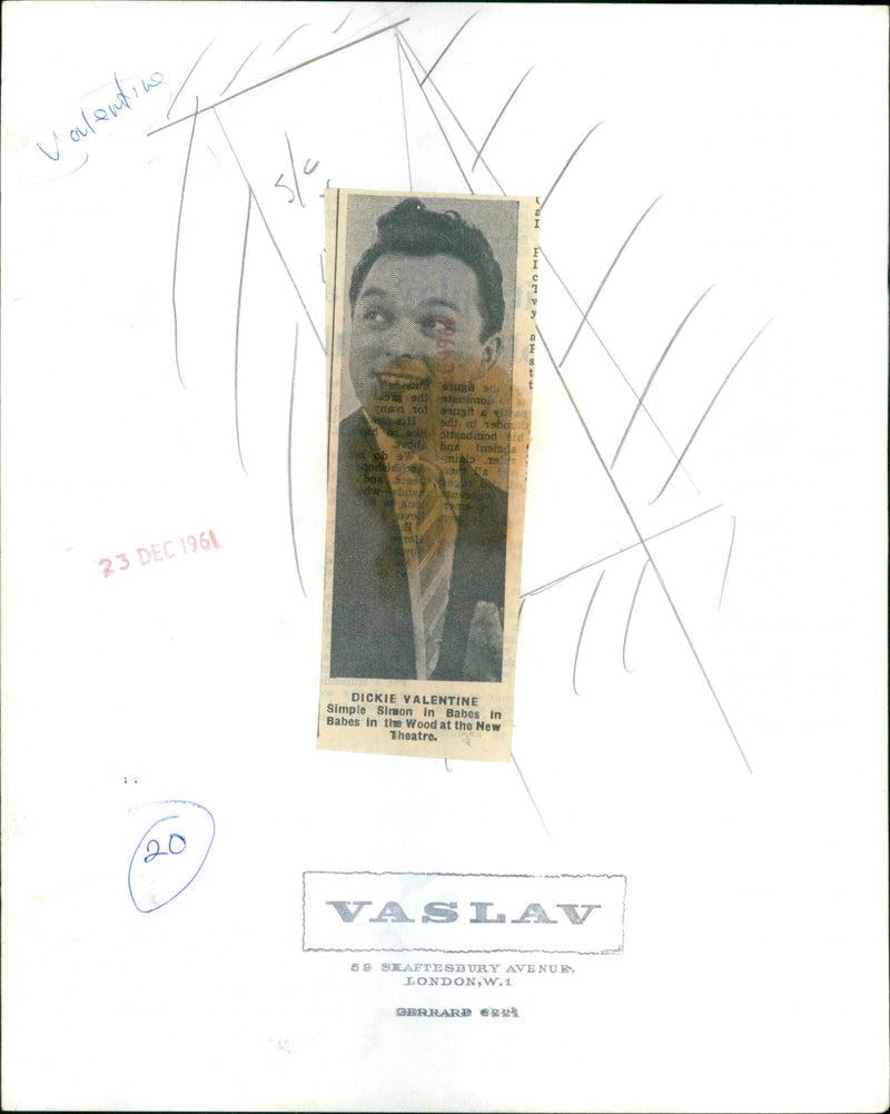 Dickie Valentine - Vintage Photograph