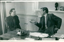 Brian Walden Talks to Mr. Buckle - Vintage Photograph