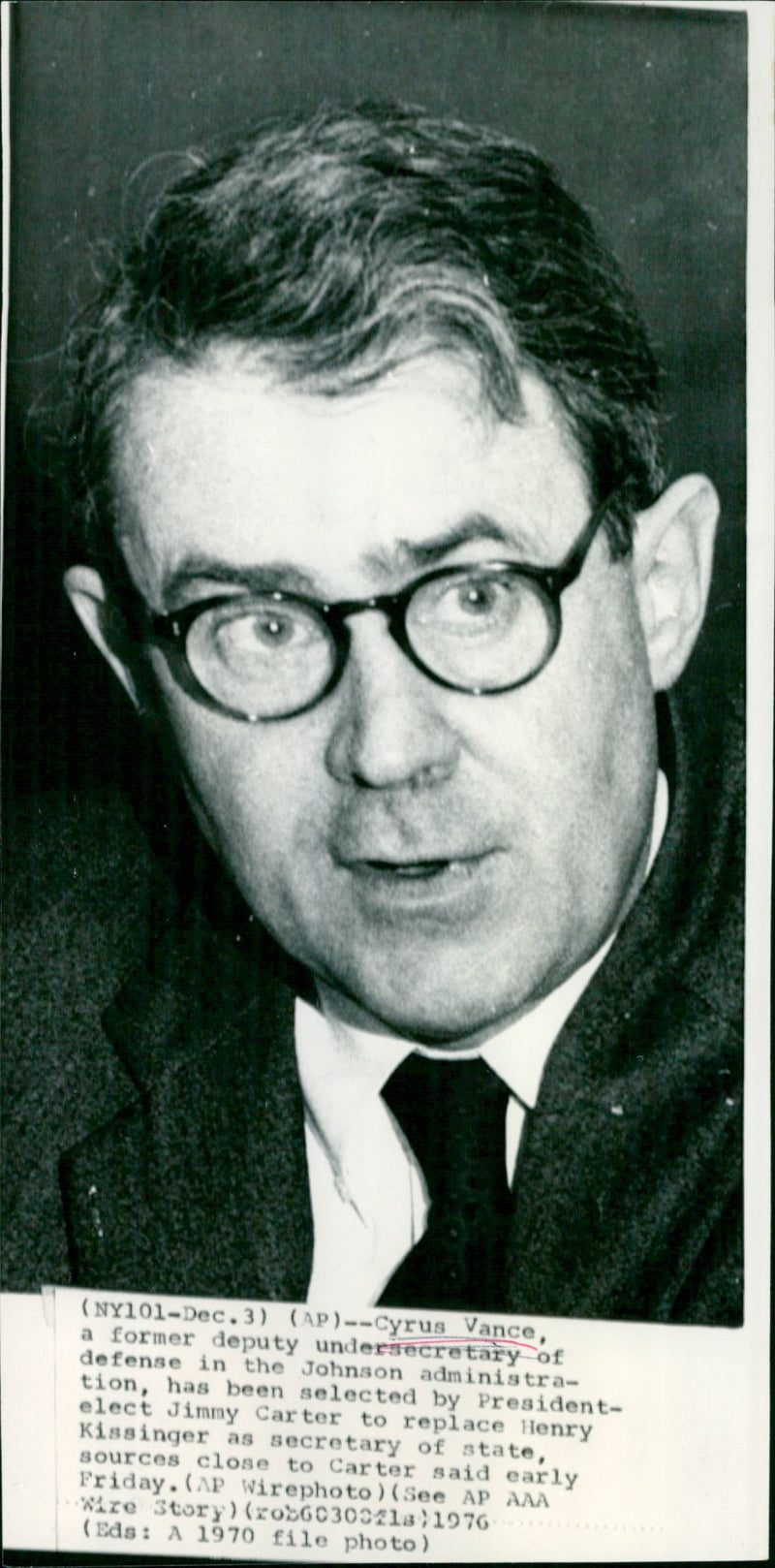 Cyrus Vance - Vintage Photograph