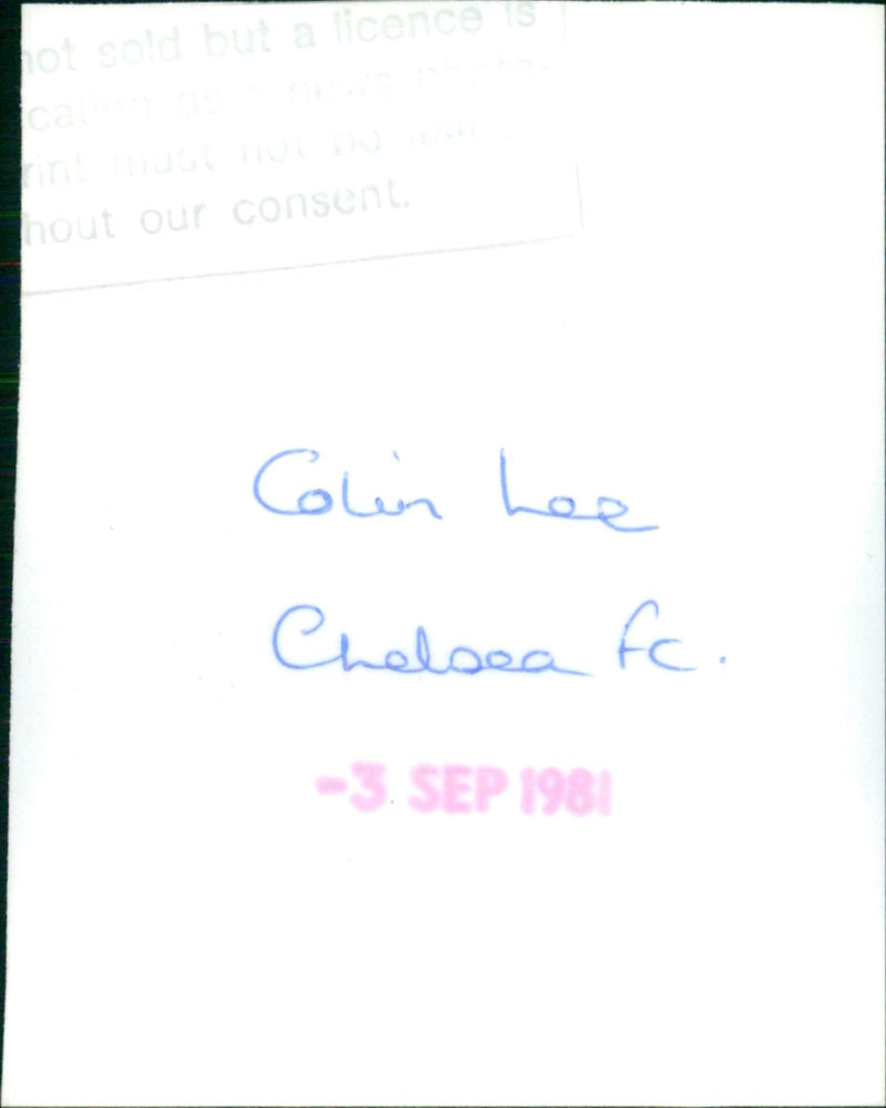Colin Lee - Vintage Photograph