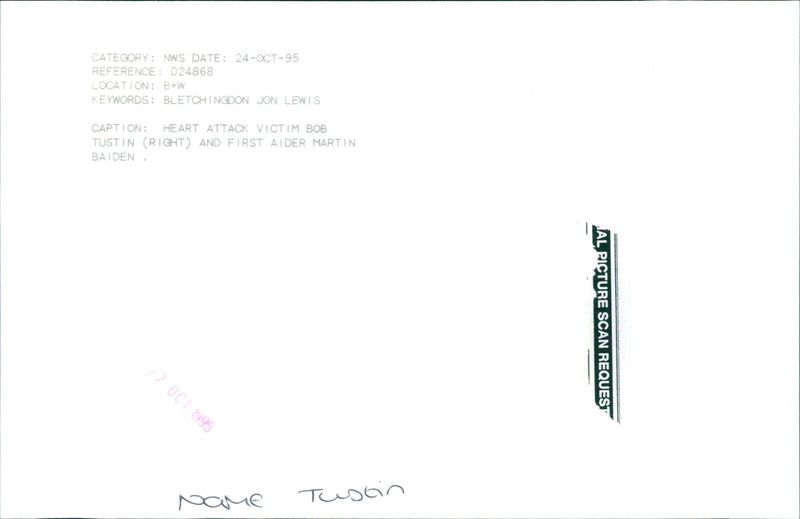 Bob Tustin - Vintage Photograph