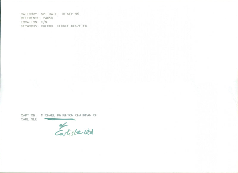 Michael Knighton - Vintage Photograph