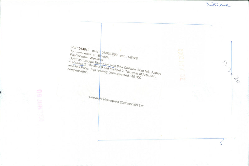 Hamish Thompson - Vintage Photograph