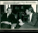 Kurt Waldheim talks to David Owen - Vintage Photograph