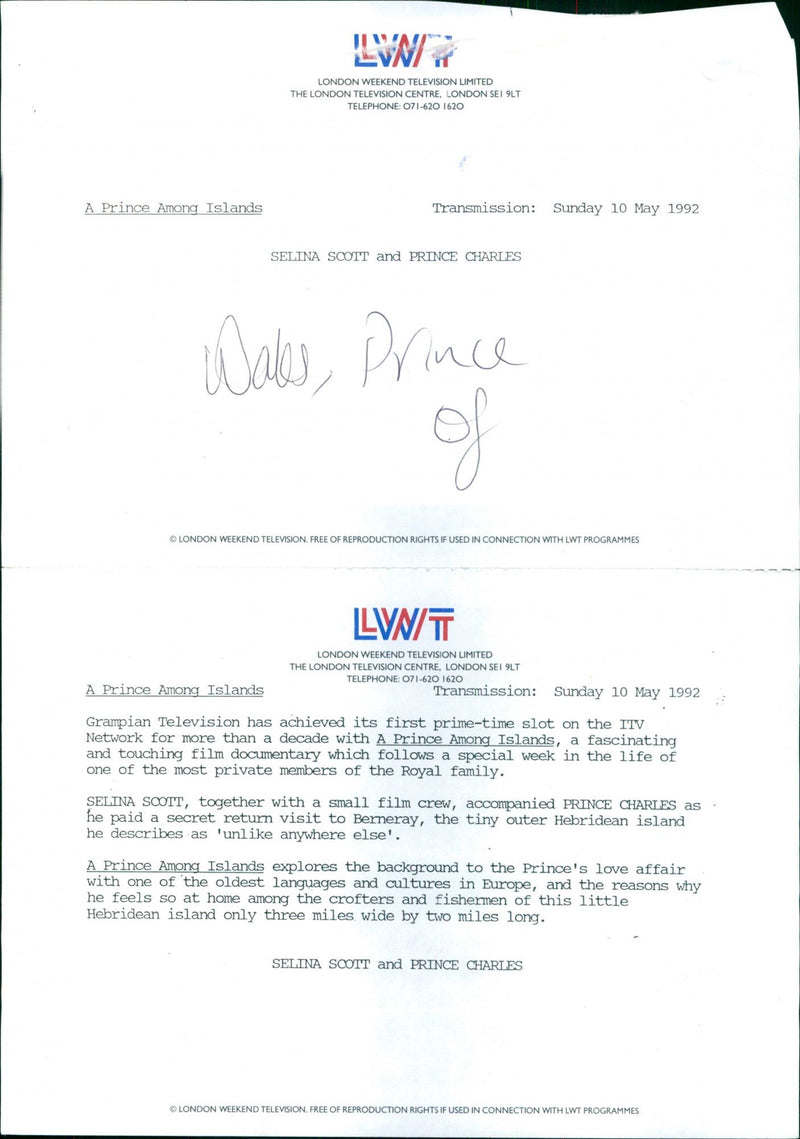 Charles, Prince of Wales - Vintage Photograph