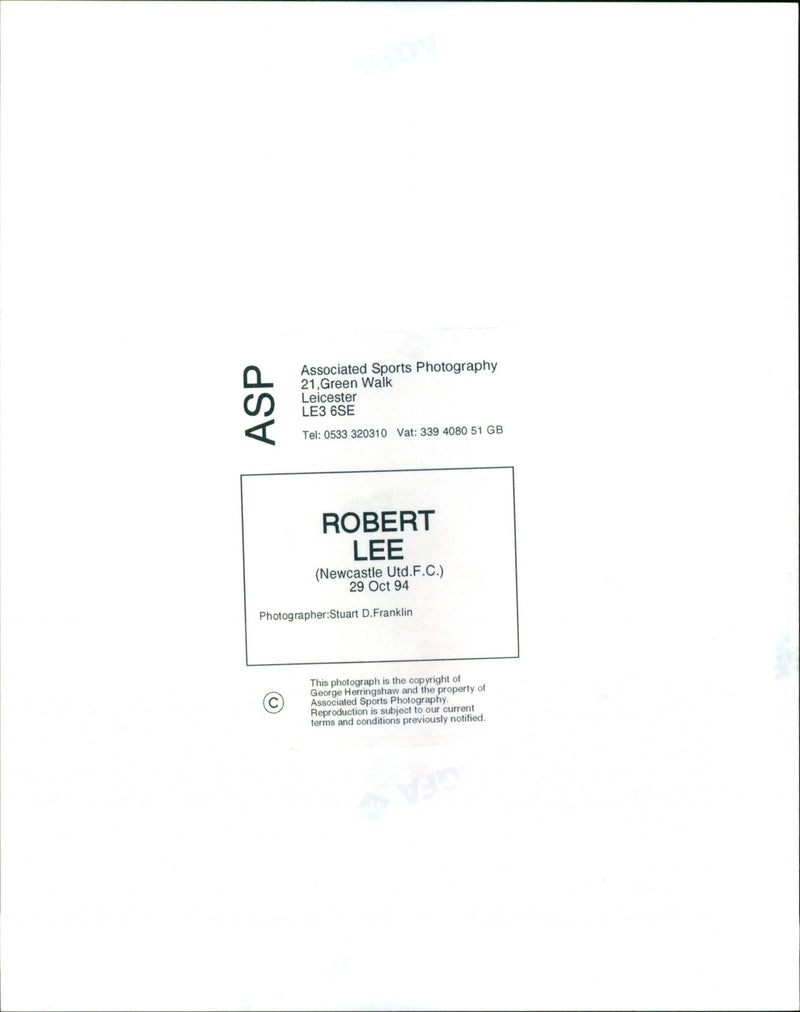 Robert Lee - Vintage Photograph