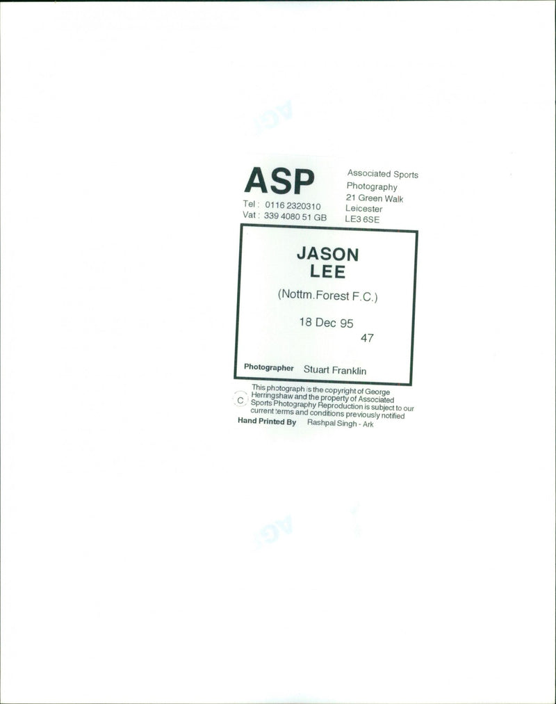 Jason Lee - Vintage Photograph