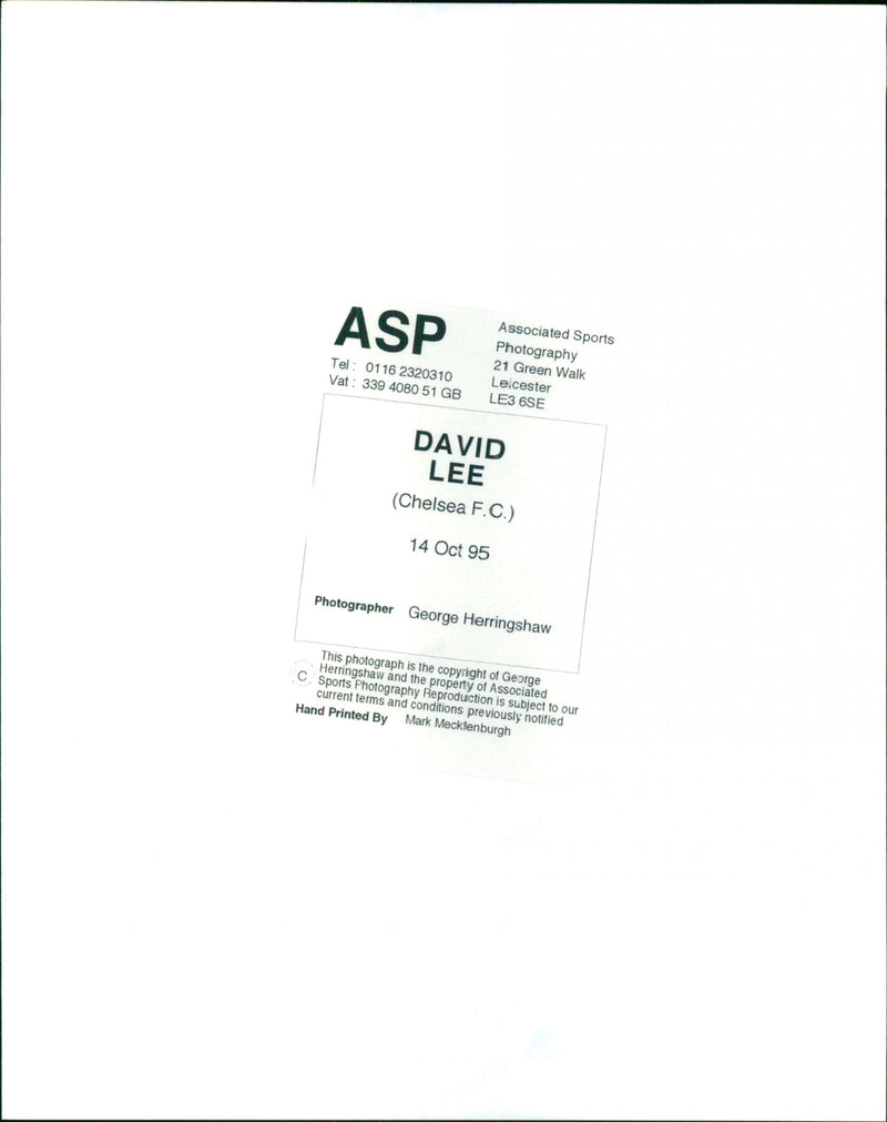 David Lee - Vintage Photograph