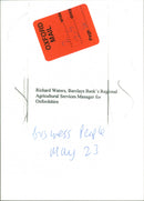 Richard Waters - Vintage Photograph