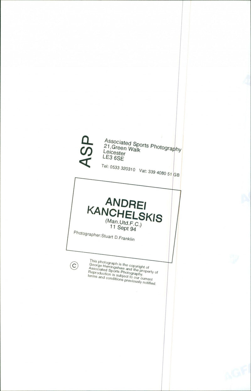 Andrei Kanchelskis - Vintage Photograph