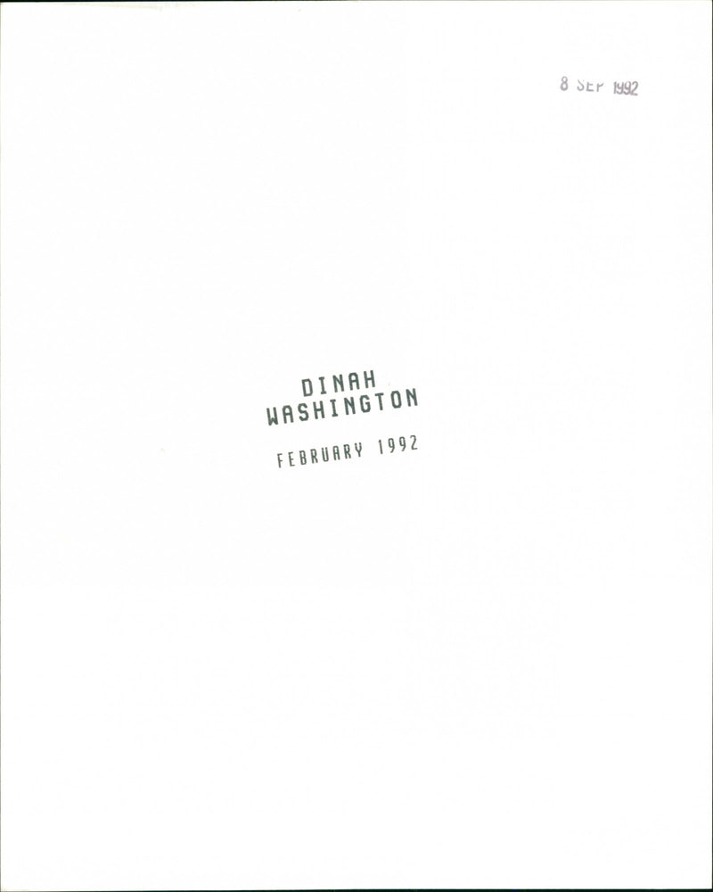 Dinah Washington - Vintage Photograph