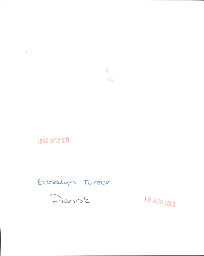 Rosalyn Tureck - Vintage Photograph