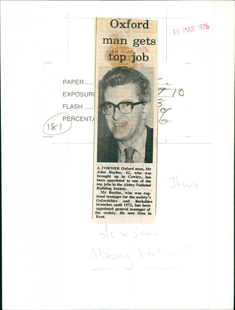 John Bayliss - Vintage Photograph