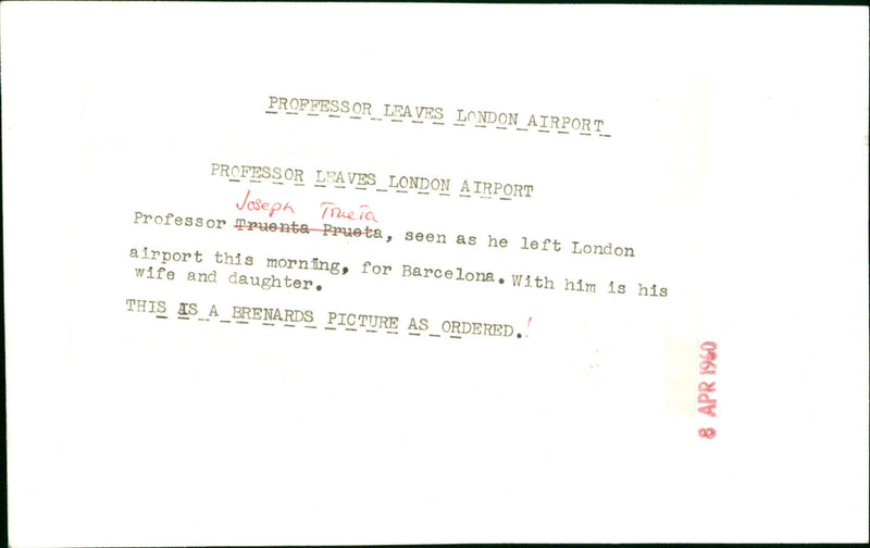 Josep Trueta - Vintage Photograph