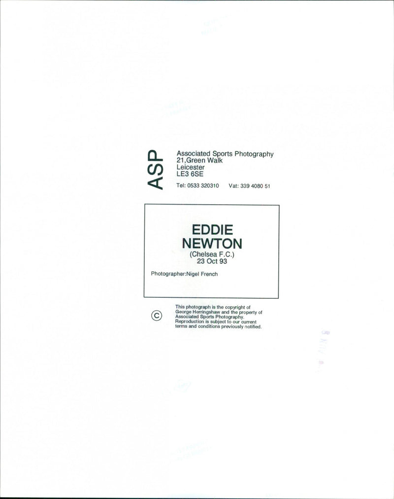 Eddie Newton - Vintage Photograph