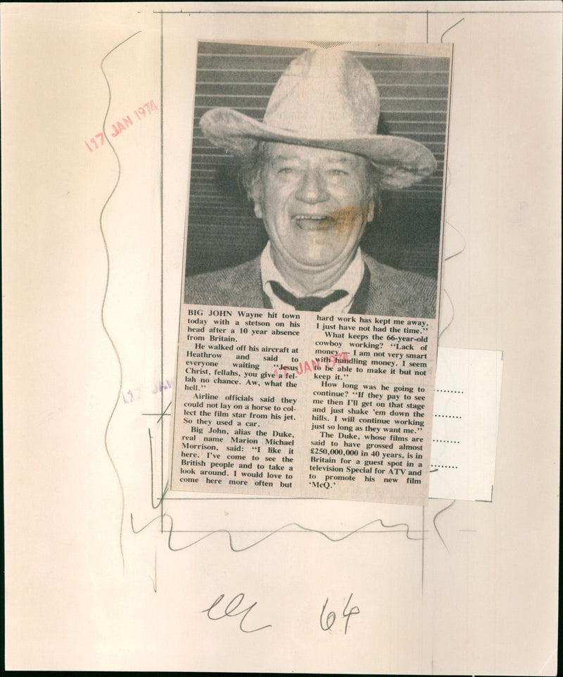 John Wayne - Vintage Photograph