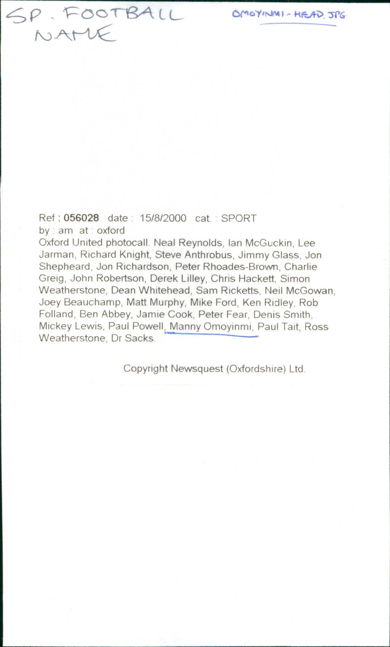 Manny omoyinmi - Vintage Photograph