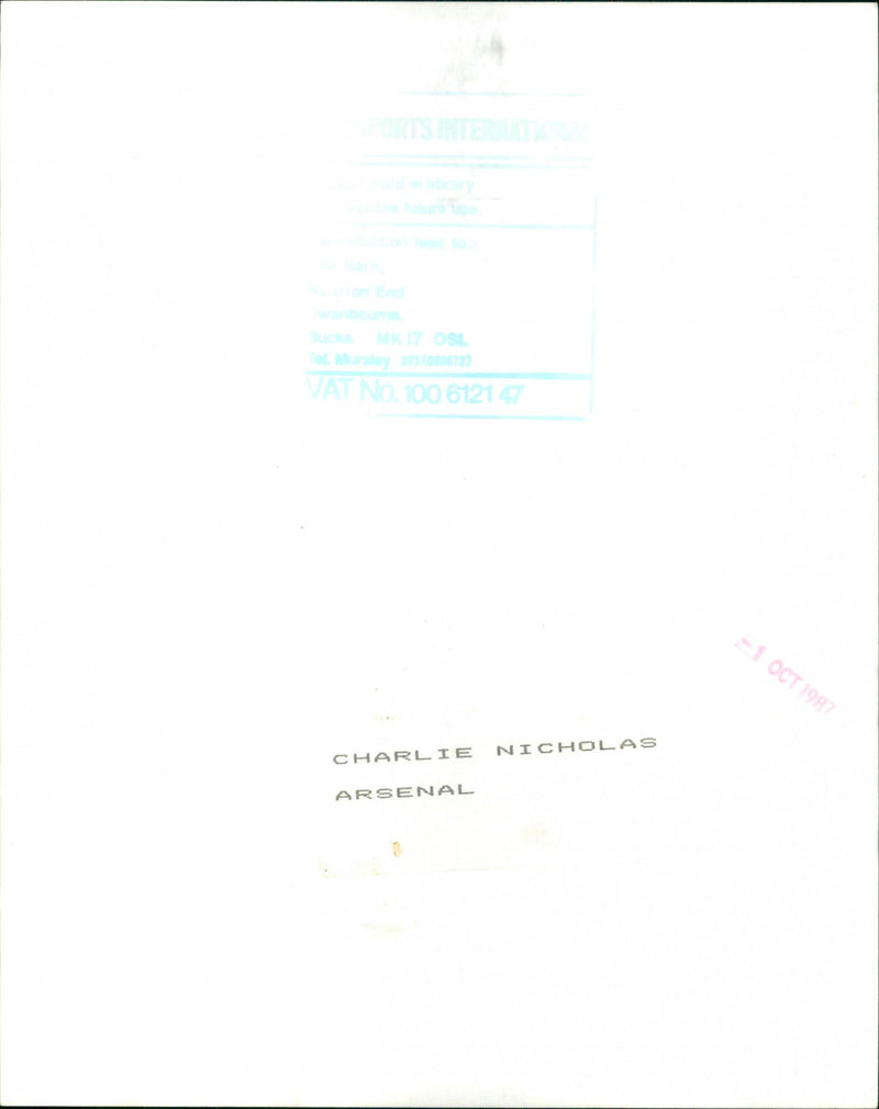 Charlie Nicholas - Vintage Photograph