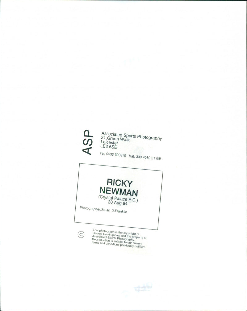 Ricky Newman - Vintage Photograph