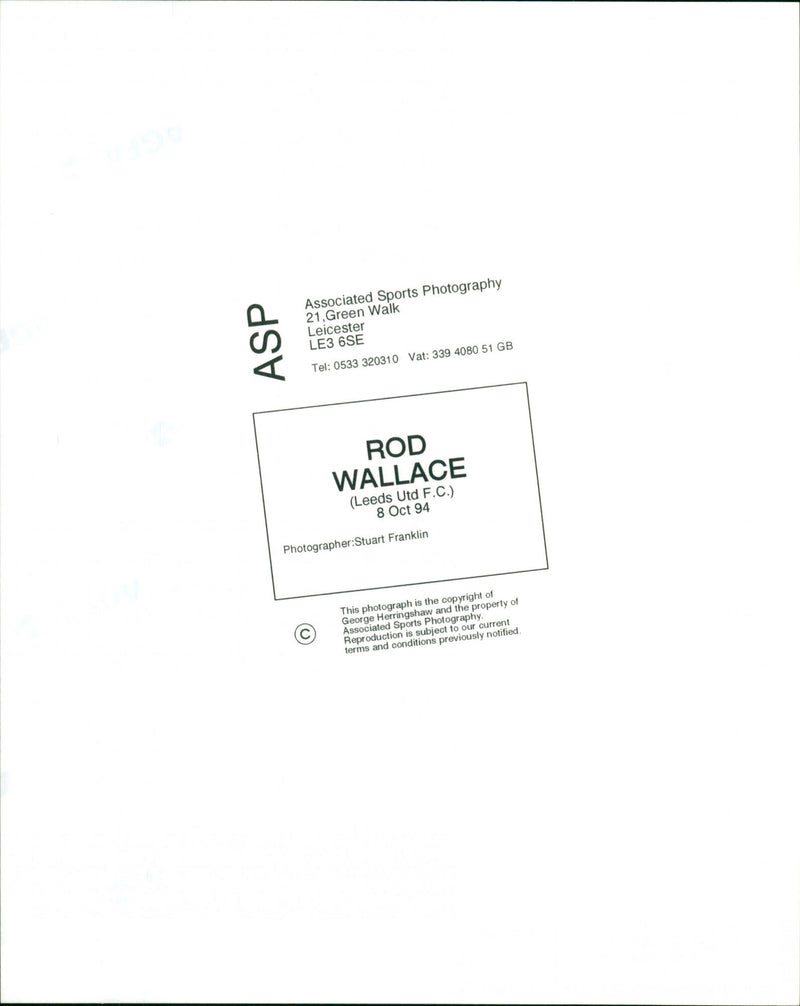 Rod Wallace - Vintage Photograph