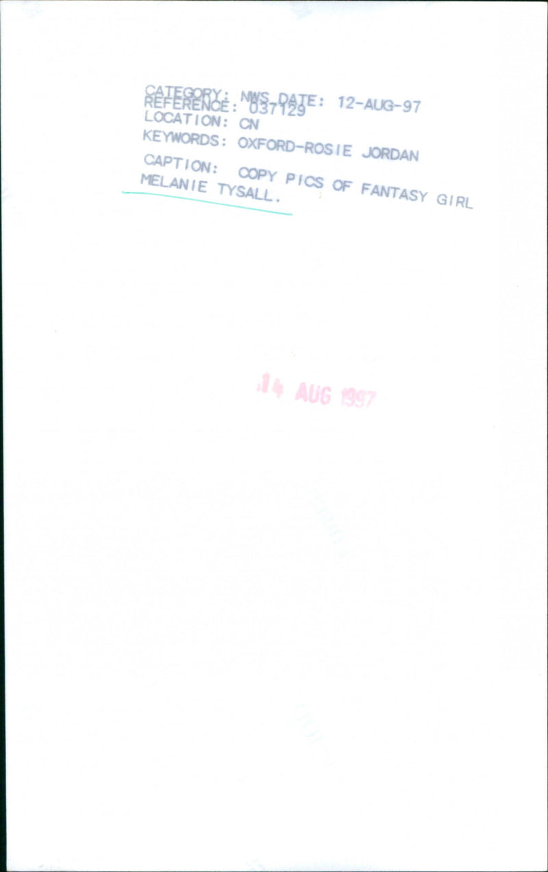 Melanie Tysall - Vintage Photograph