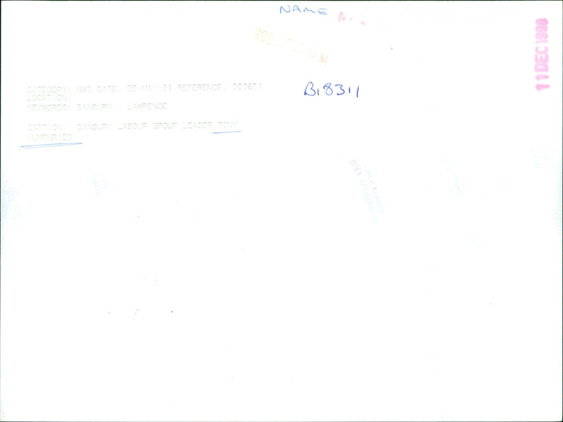 Tony Humphries - Vintage Photograph