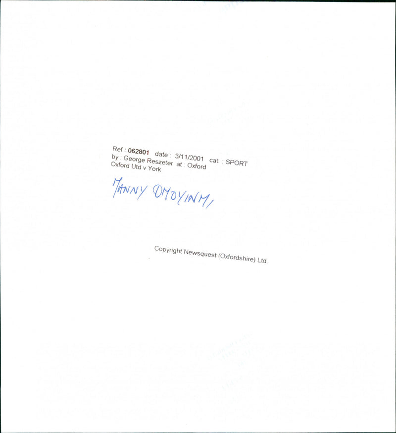 Manny omoyinmi - Vintage Photograph