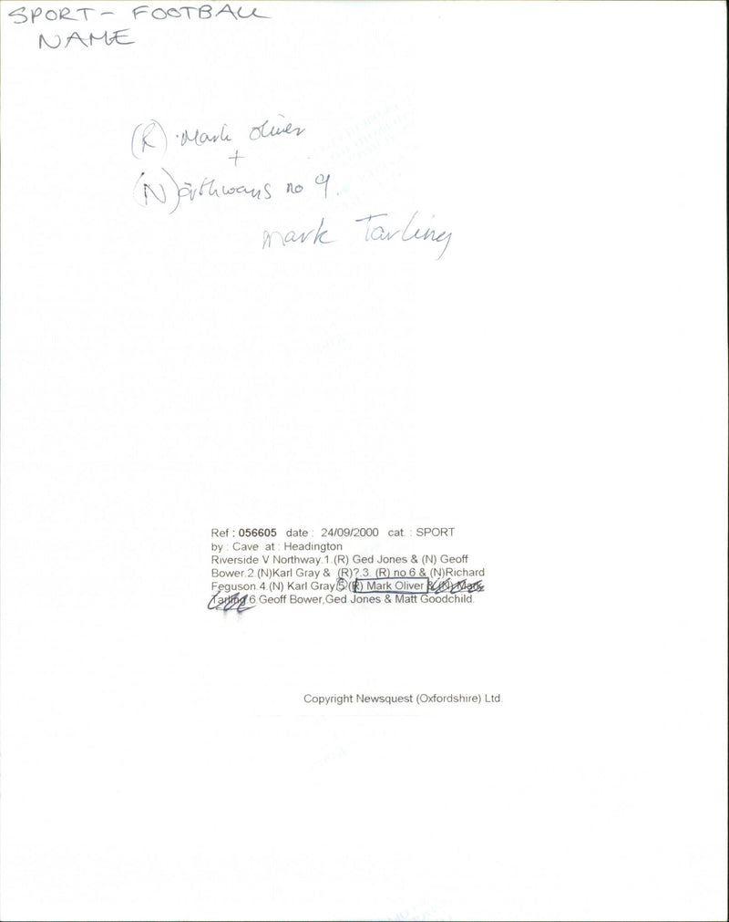 Mark Oliver - Vintage Photograph