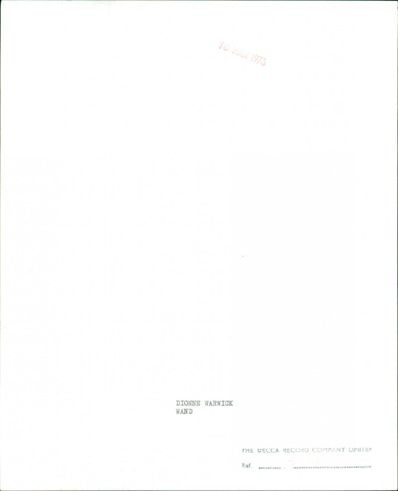 Dionne Warwick - Vintage Photograph